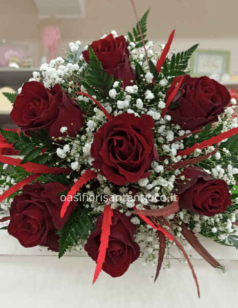 Bouquet 7 rose rosse